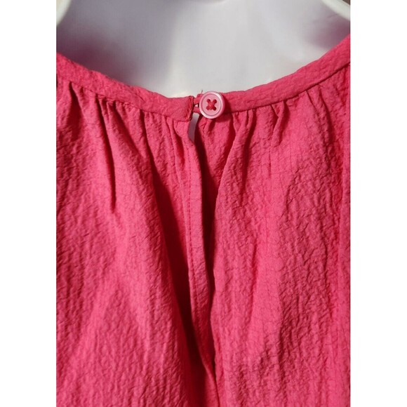 Calvin Klein Women’s Pink Crinkled Sleeveless Dress Size 4, Drawstring, NWT - Picture 5 of 6